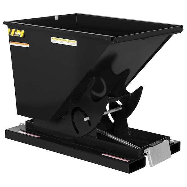 Medium Duty Self-Dump Hopper .50 Cubic Yard 4000 lb Black Semi Gloss